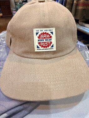 Howler Brothers Tan Canvas 'Saw Dust Work Wear' Patch Cap - NWOT
